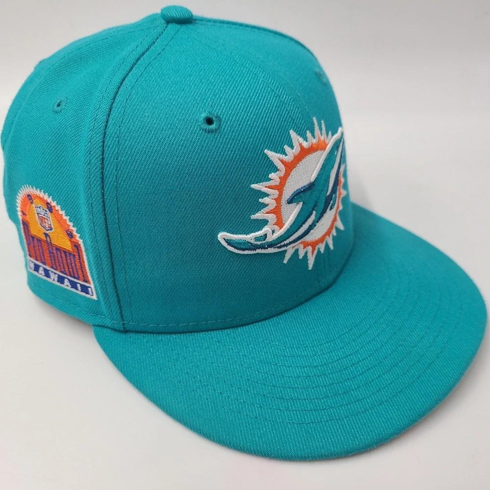 Miami Dolphins Hat Snapback New Era 9Fifty Aqua NFL 1993 Pro Bowl Hawaii Patch